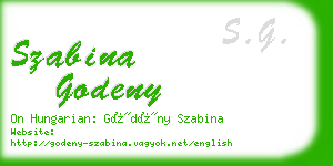 szabina godeny business card